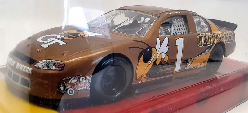 Action 1/24 Scale Model Stock Car 34038 - Unbranded Georgiatech #1 Hamblin Wreck 1