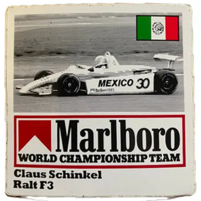 Marlboro-World-Championship-Team-Driver-Sticker- Claus Schinkel - Ralt F3 1