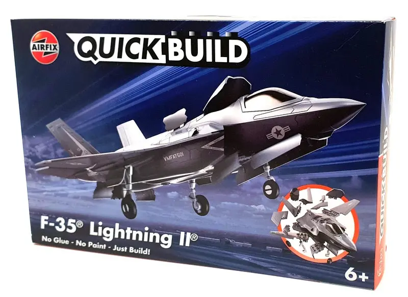 Airfix 26Cm Long Quick Build Model Aircraft Kit J6040 -  F35 Lightning Ii 1