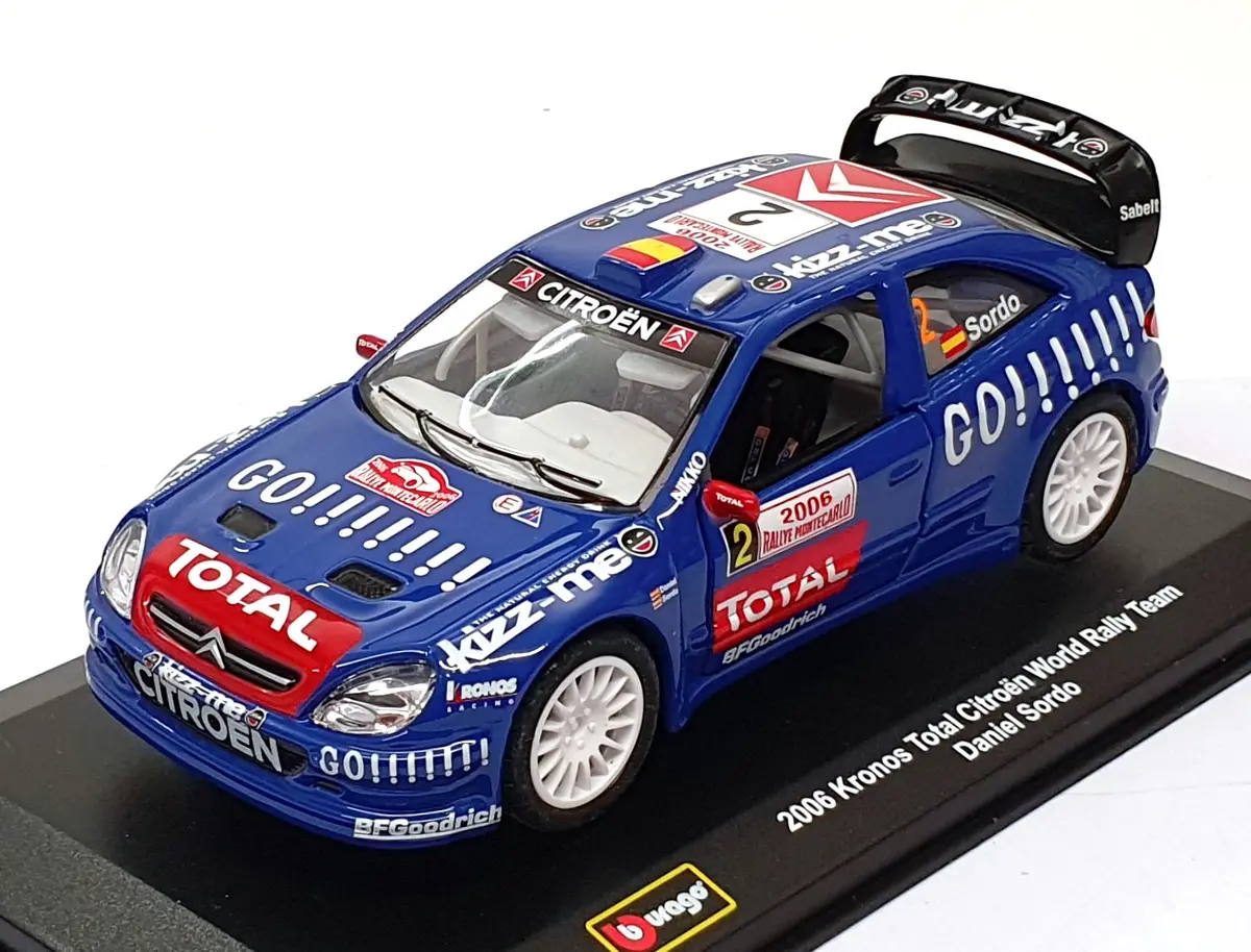 Burago 1/32 Scale Nb8t984 - Citroen Xsara Wrc #2 Monte Carlo Rally 2006 Sordo 1