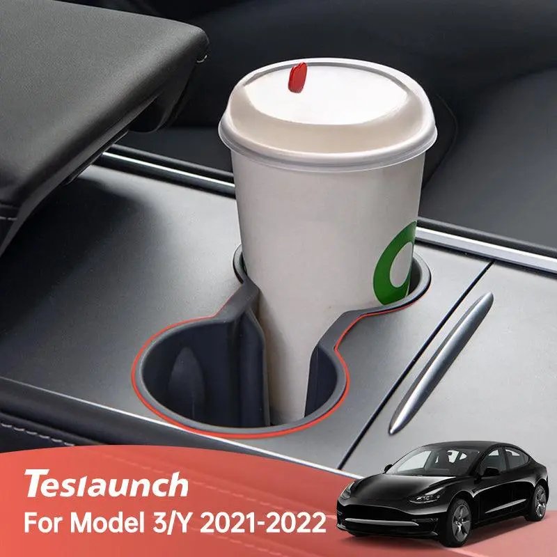 Model 3/Y Cup Holder Stabilizer Insert For Tesla,  Center Console Slot Slip Limit Clip Cup Holder Insert (2021-2023) 1