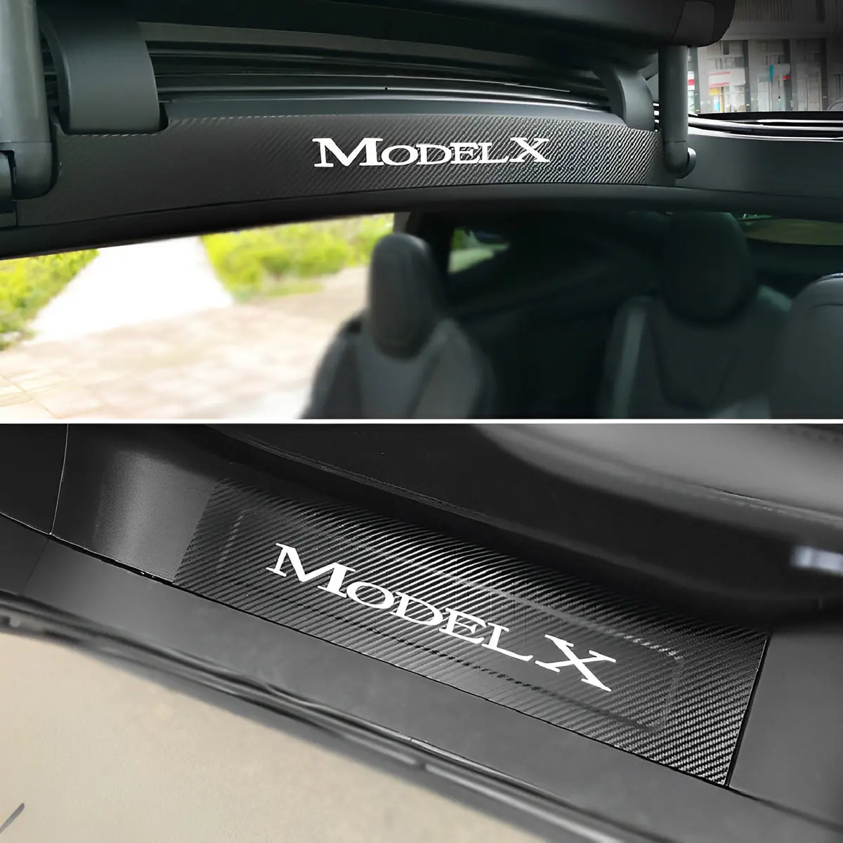 Carbon Fiber Interior Wrap Kit Sticker For Tesla Model X (2015-2020) 1