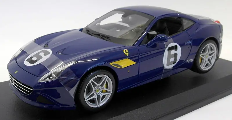 Burago 1/18 Scale 18-76104 - Ferrari California T 70Th Anniversary - Blue 1