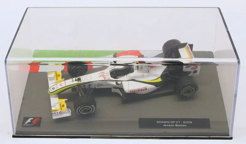 Altaya 1/43 Scale Model Car 11418K - F1 Brawn Gp 01 2009 - Jenson Button 1