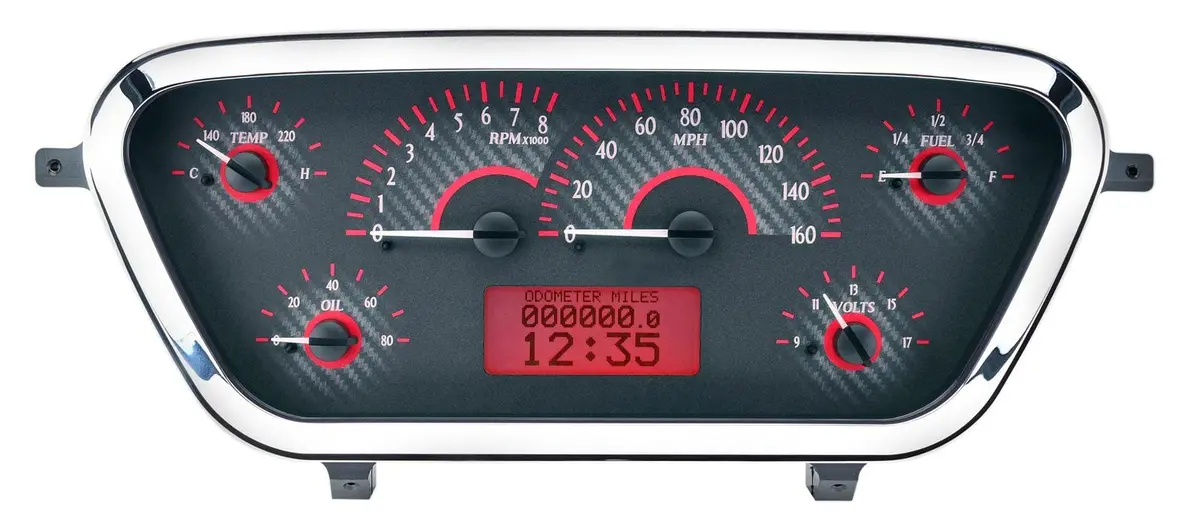 Dakota Digital Vhx-53F-Pu-C-R Direct-Fit Analog Gauge System For Trucks & Suvs 1