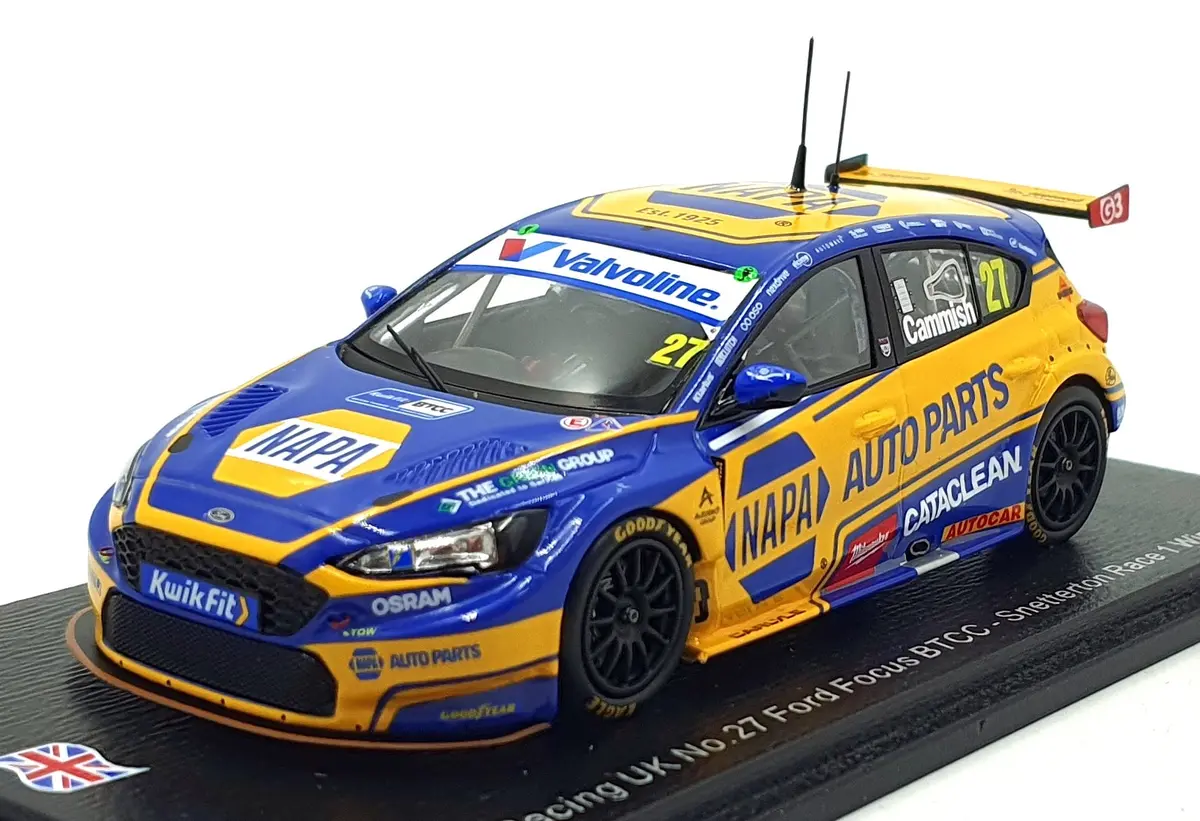 Spark 1/43 Scale Uk030 - Ford Focus Btcc #27 Snetterton1st 2025 - Napa Racing 1