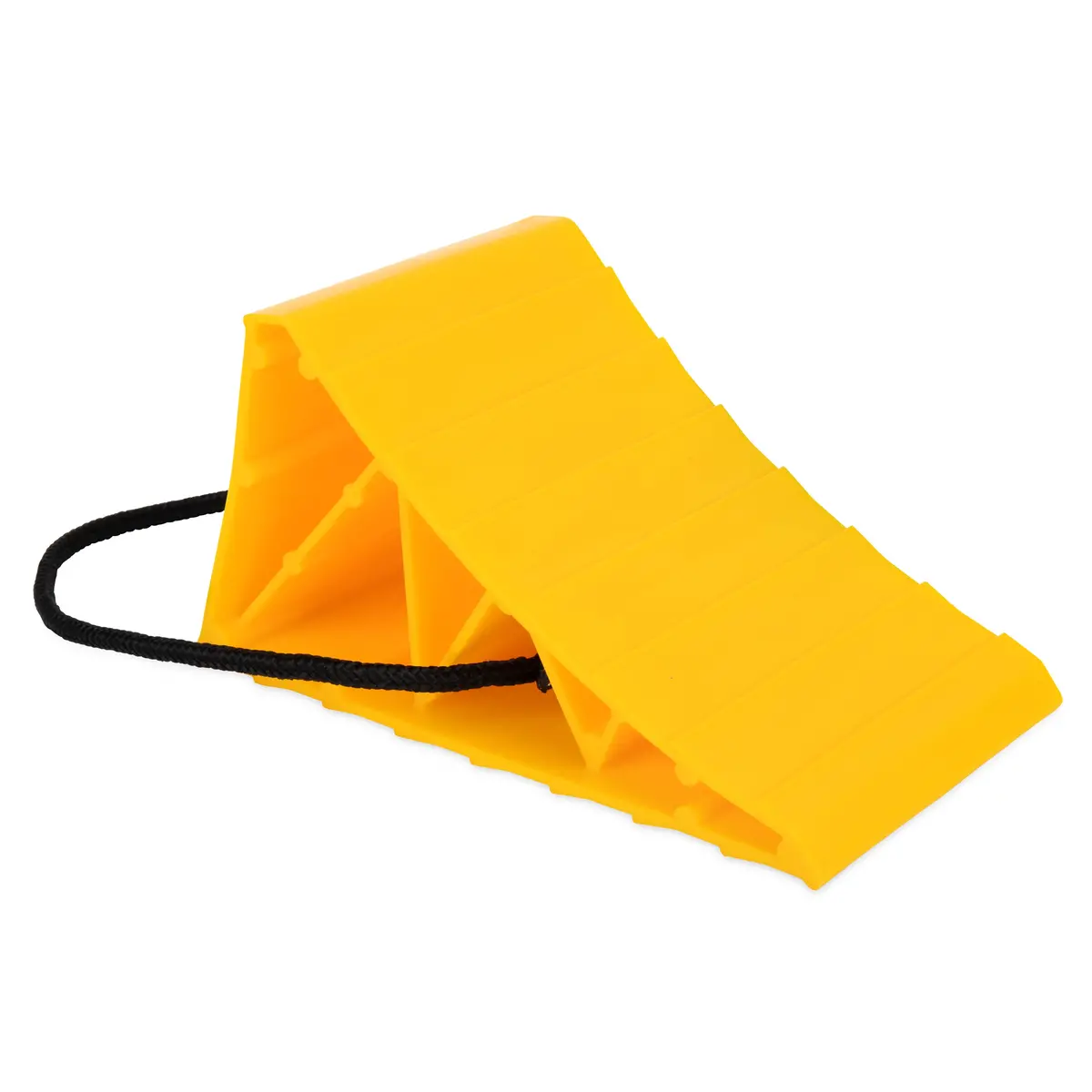 Wheel Chock With Rope, Yellow, Pdq (E/F) 1