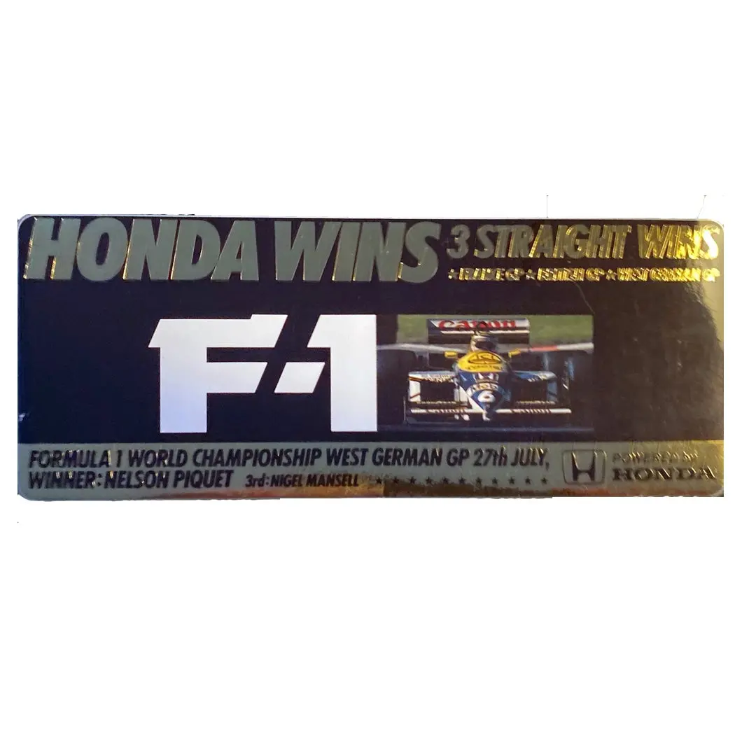 Honda Williams Wins German Gp 1986 - 3 Straight Wins 1