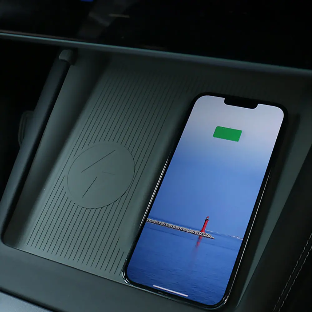 Anti-Slip Silicone Wireless Charging Pad For Tesla Model 3 Highland 2024+ 1