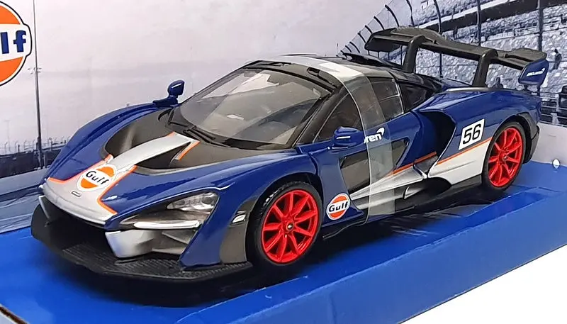 Motor Max 1/24 Scale 79668 - Mclaren Senna (Gulf) Blue/Black/Silver 1