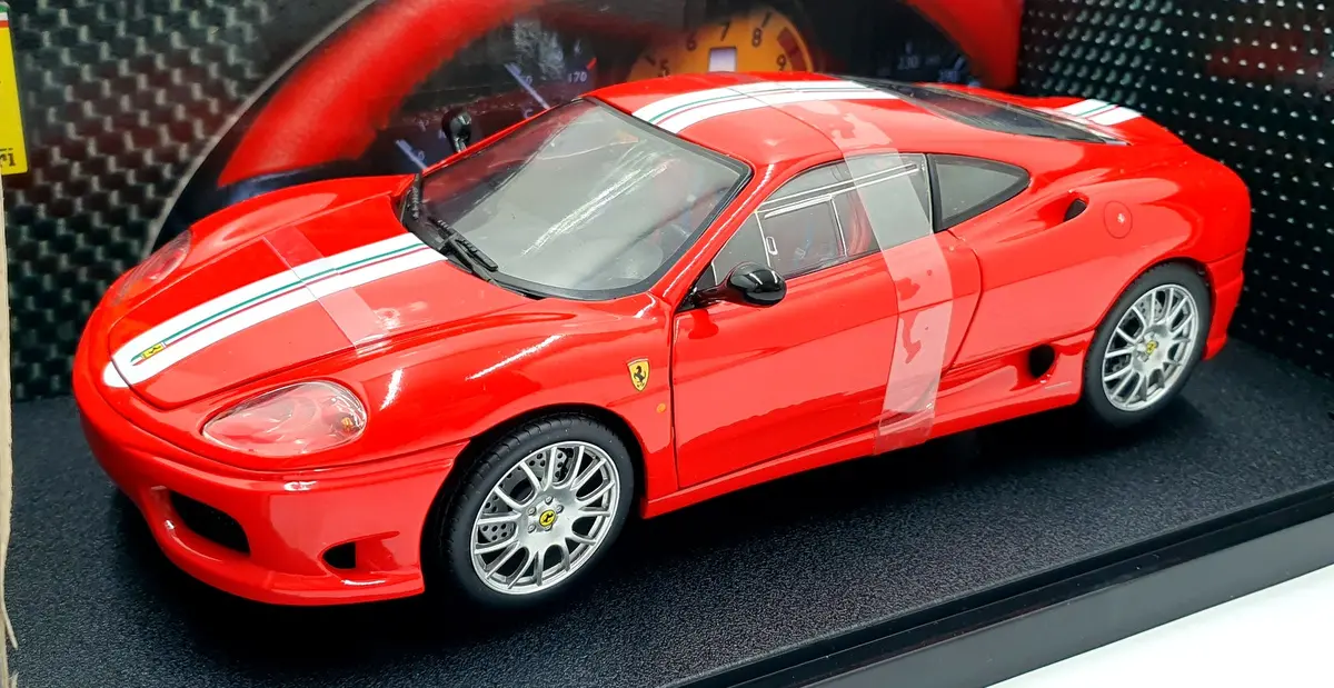 Hot Wheels 1/18 Scale Diecast C0407 - Ferrari 360 Stradale - Rosso Red 1