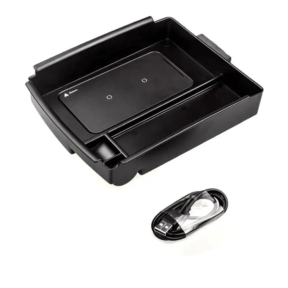Model S/X Center Console Organizer Storage Box With Wireless Phone Charger (2016-2020) 2