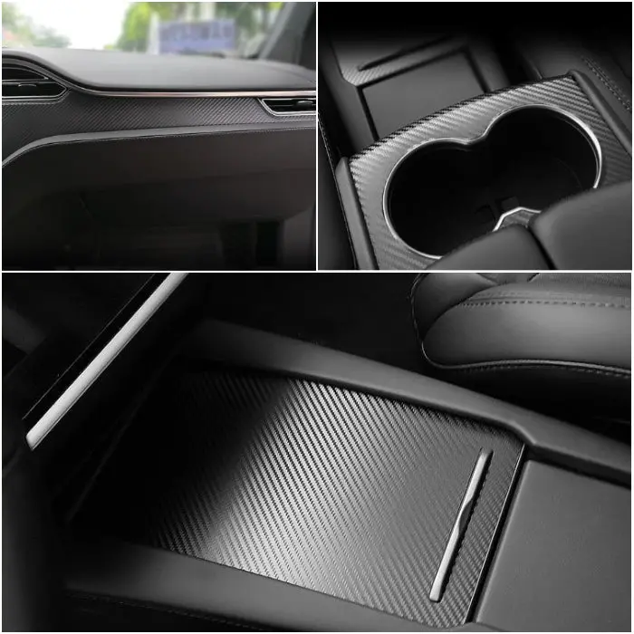 Carbon Fiber Interior Wrap Kit Sticker For Tesla Model S (2012-2020)- Not Fit For Right-Hand Drive Tesla 1