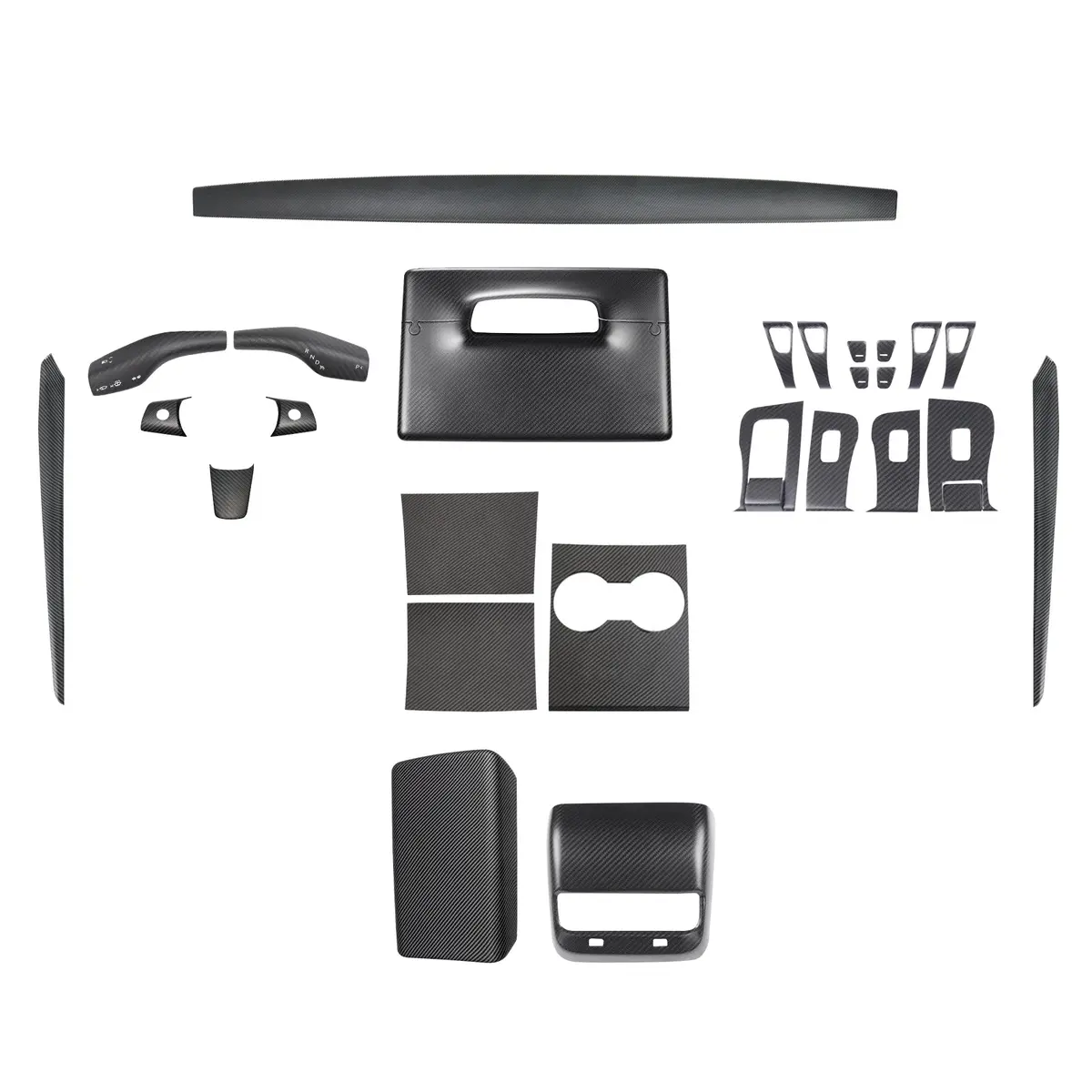 Real Carbon Fiber Interior Mods Wrap Kit For Tesla Model 3 / Y 29