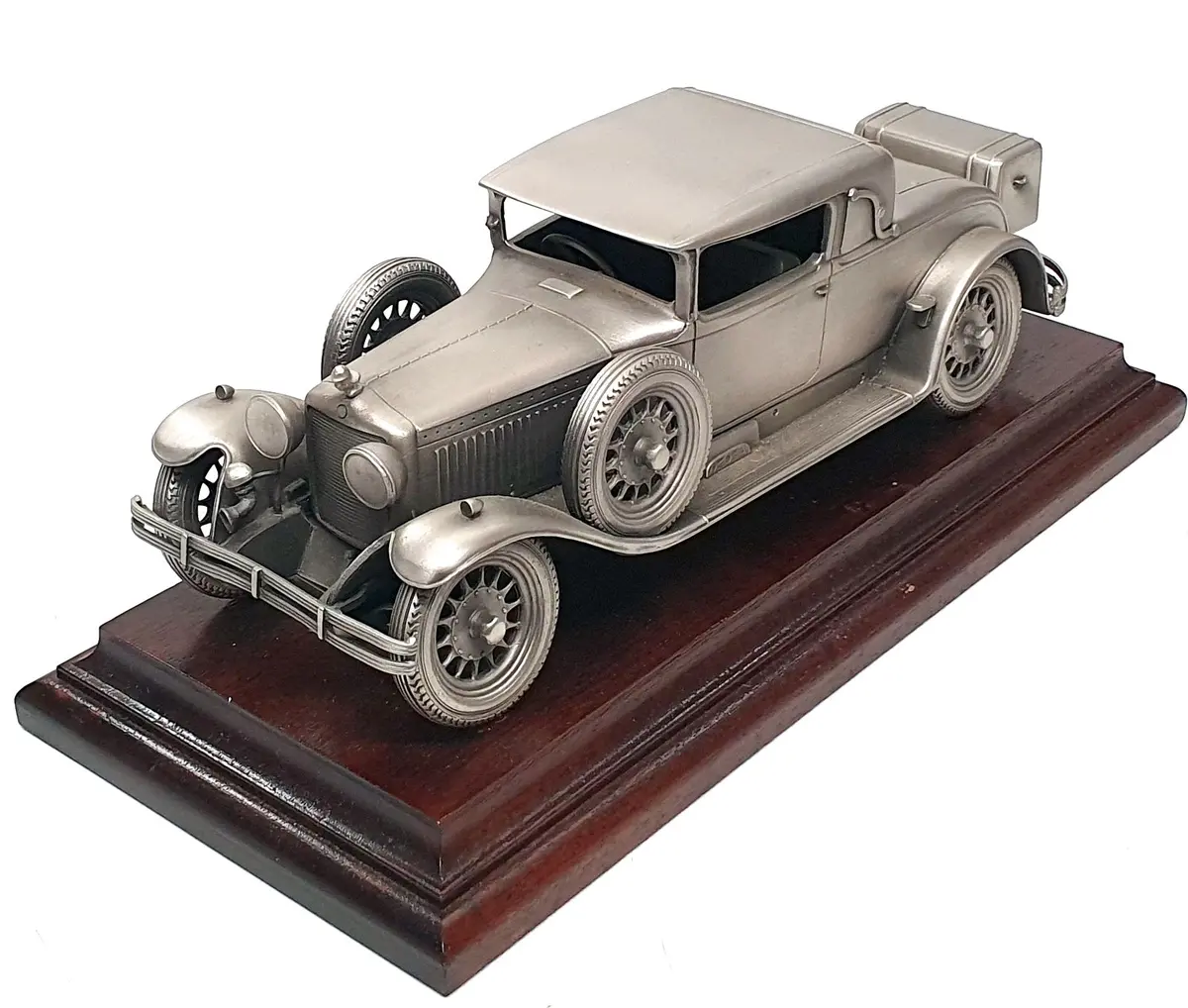 Danbury Mint 24Cm Long Pewter 150326Q - 1929 Minerva Type Ac Coupe + Plinth 1