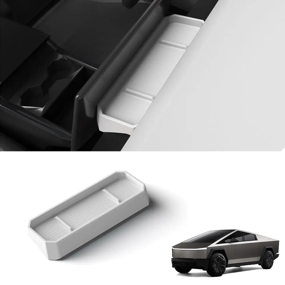 Silicone Center Console Behind Screen Storage Tray For Cybertruck 2