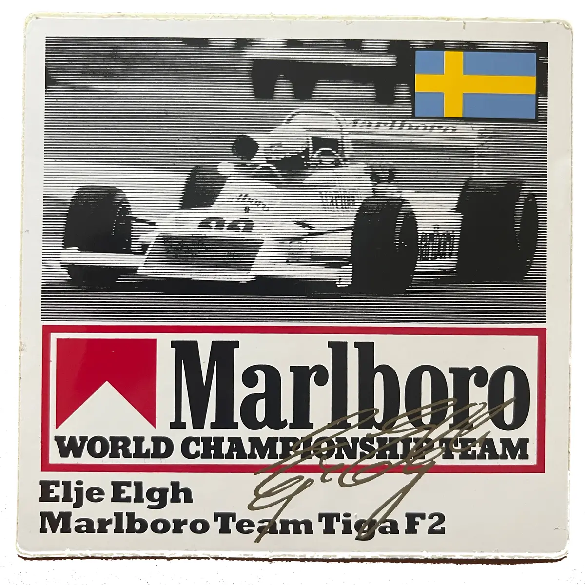 Marlboro-World-Championship-Team-Driver-Sticker- Eje Elgh - Marlboro Team Tiga F2 1