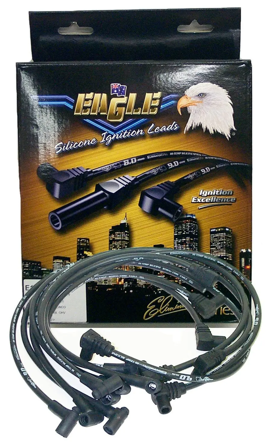 9Mm Eliminator Series I Black Under-Manifold Exhaust Lead Set (Ele9812Bk) 1
