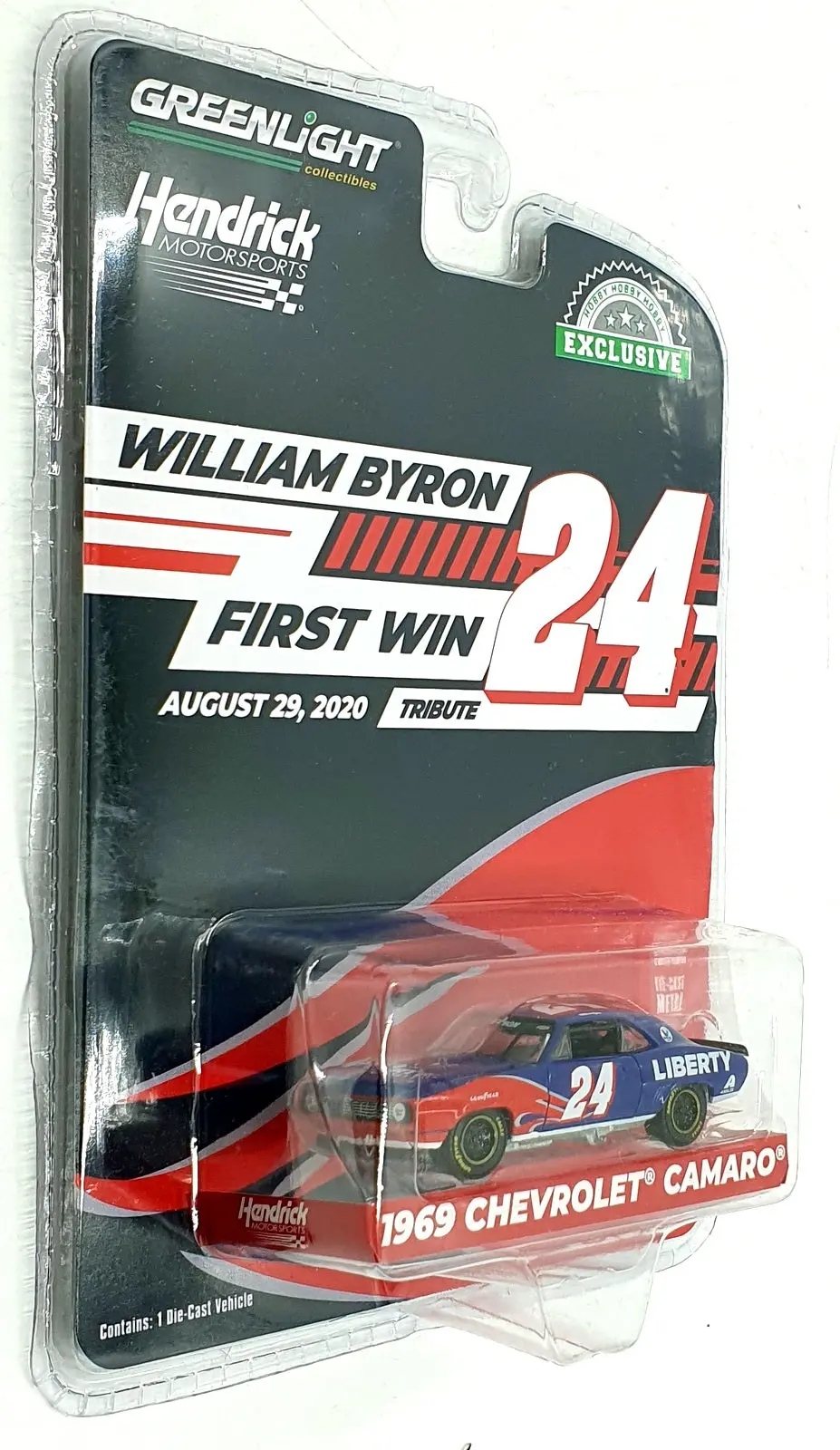 Greenlight 1/64 Scale 30496 - 1969 Chevrolet Camaro #24 Byron 1St Win Tribute 1