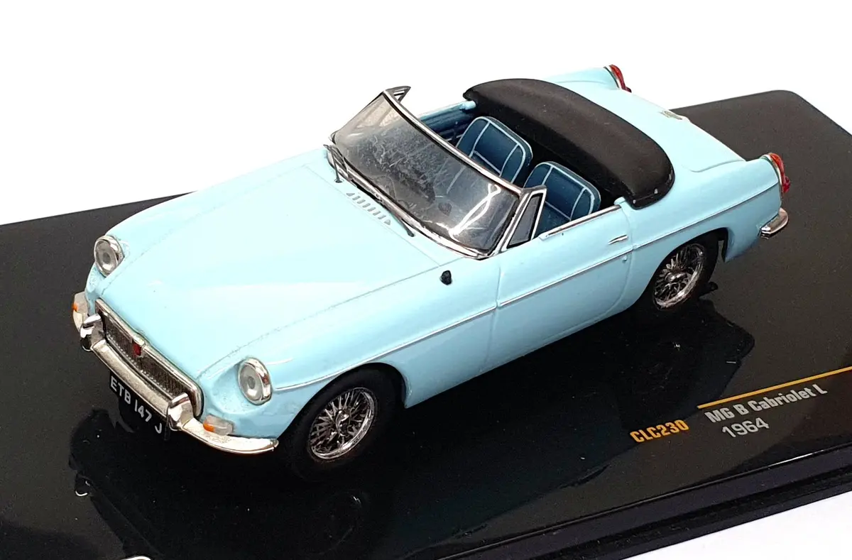 Ixo Models 1/43 Scale Diecast Clc230 - 1964 Mgb Cabriolet L - Lt. Blue 1