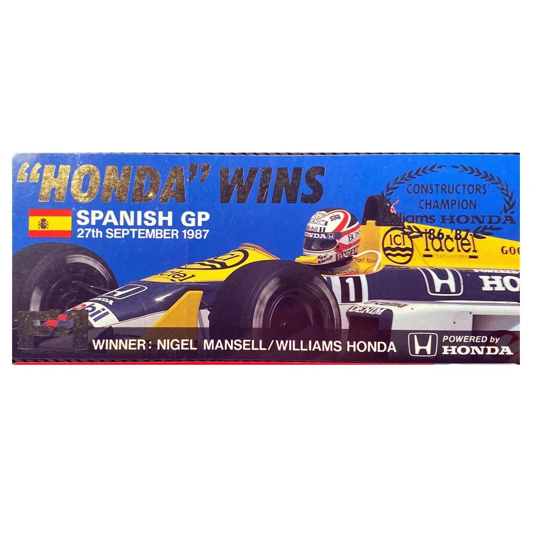 Honda Williams Wins Spanish Gp 1987 1