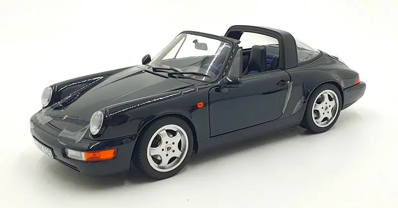 Norev 1/18 Scale Diecast 187340 - 1991 Porsche 911 Carrera 4 Targa Blue Metallic 1