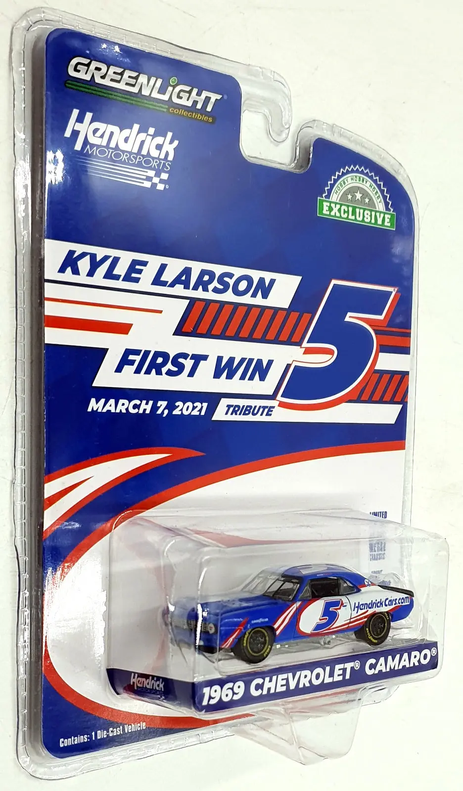 Greenlight 1/64 Scale 30495 - 1969 Chevrolet Camaro #5 1St Win Tribute - Larson 1