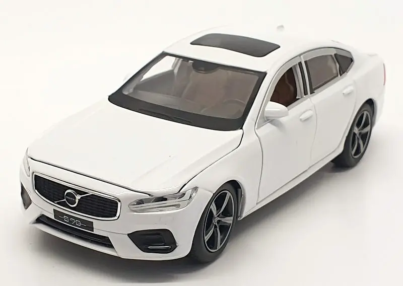 Tayumo 1/32 Scale Model Car 32100111 - Volvo S90 - White Pearl 1