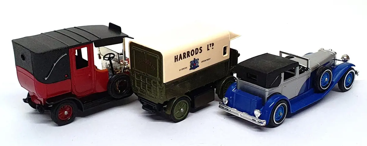 Matchbox Diecast 3 Piece Gift Set Mb033p - Duesenberg Car Unic Taxi & Walker Van 2