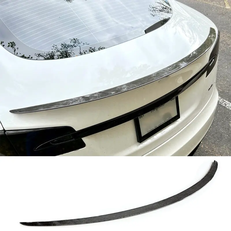 [Real Carbon Fiber] Plaid Performance Spoiler For Model S 2014+ 1