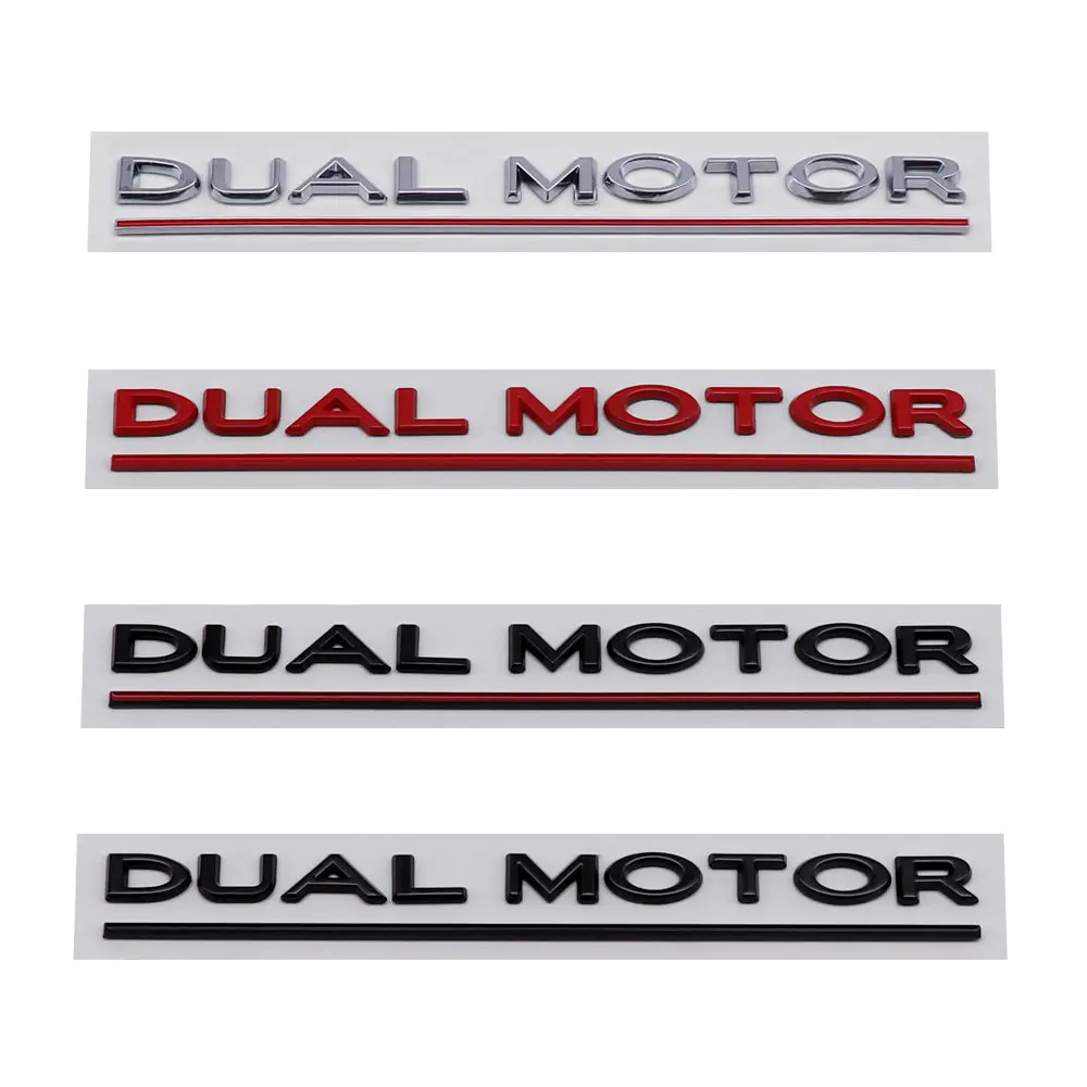 'Dual Motor' Decal Rear Trunk Emblem For Tesla All Model 3 Y S X 1