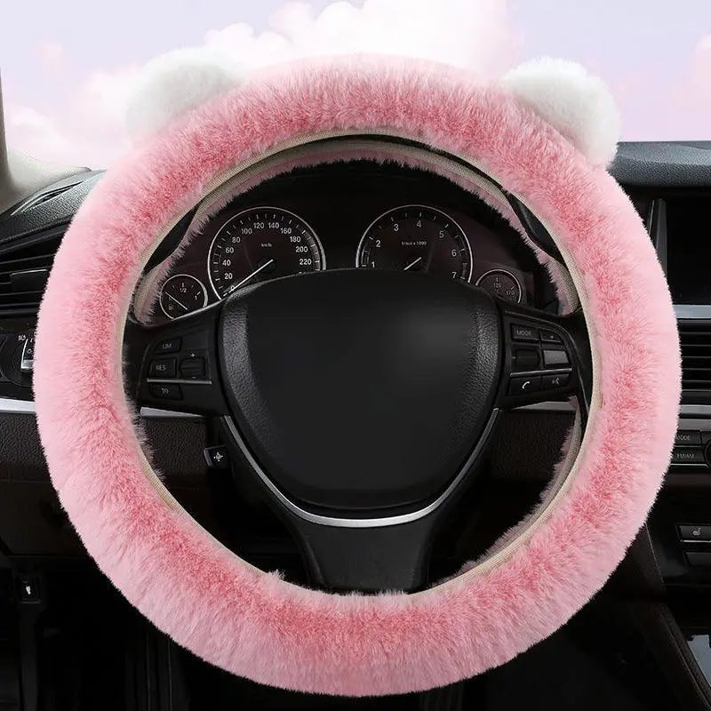 Bear-Shaped Steering Wheel Protector For Tesla Model 3/Y/S/X 1