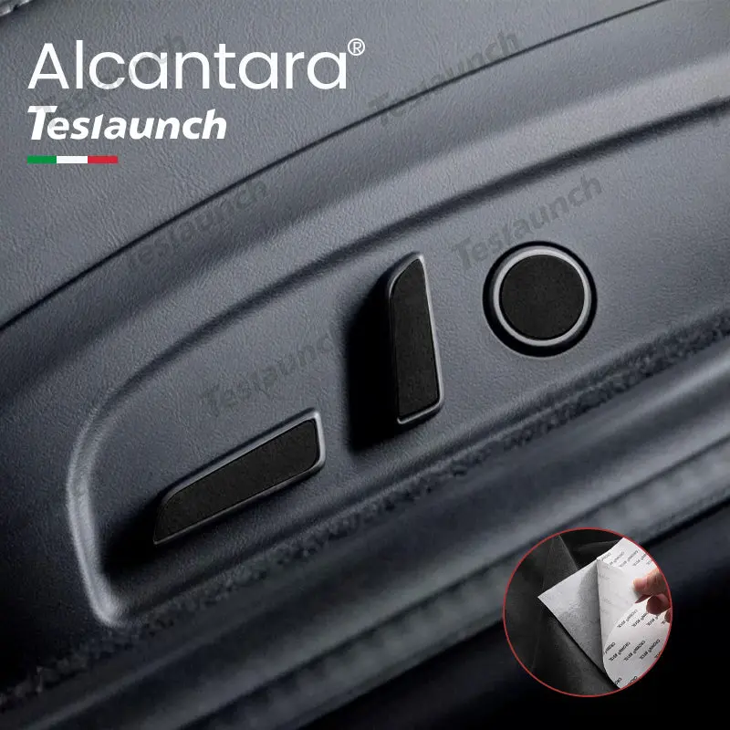 Alcantara Seat Adjustment Button Sticker For 2024+ Model 3 Highland (Set Of 5) 1
