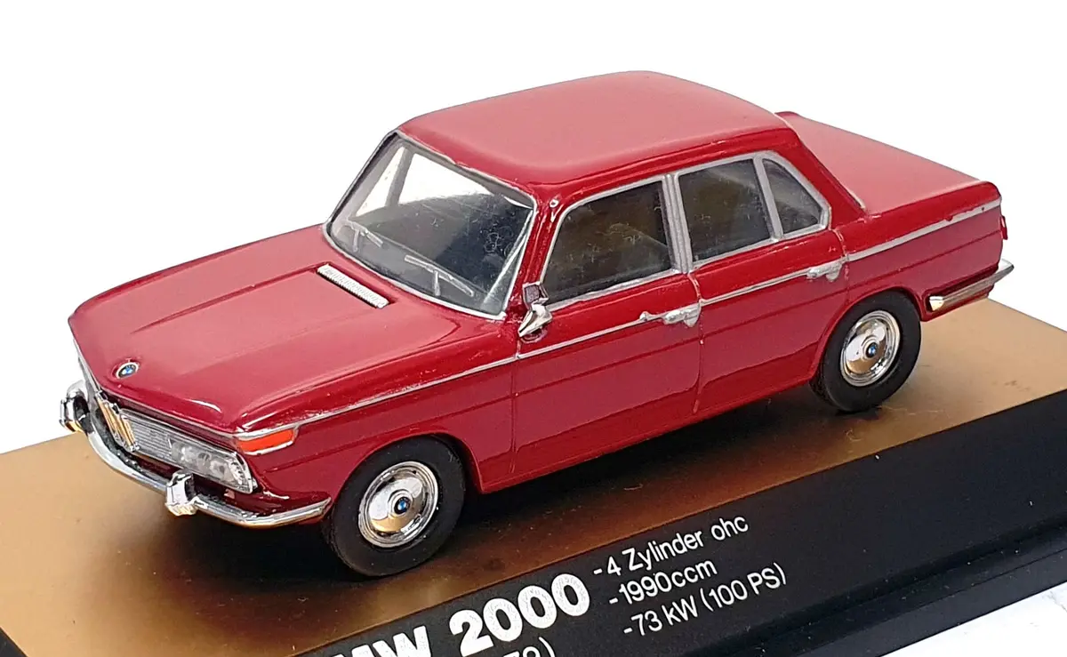Schuco 1/43 Scale Diecast 02162 - 1966-72 Bmw 2000 - Deep Red 1