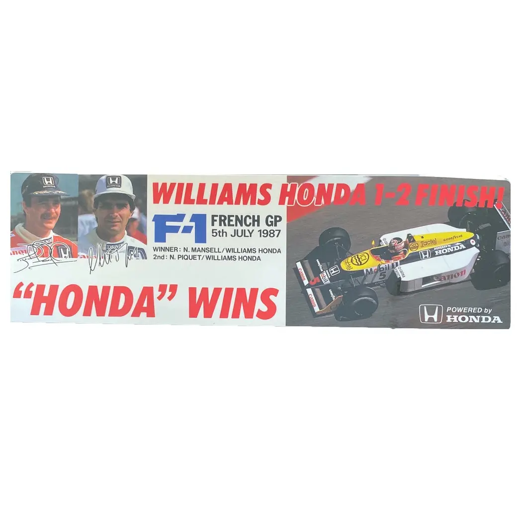 Honda Williams Wins French Gp 1987 Drivers 1