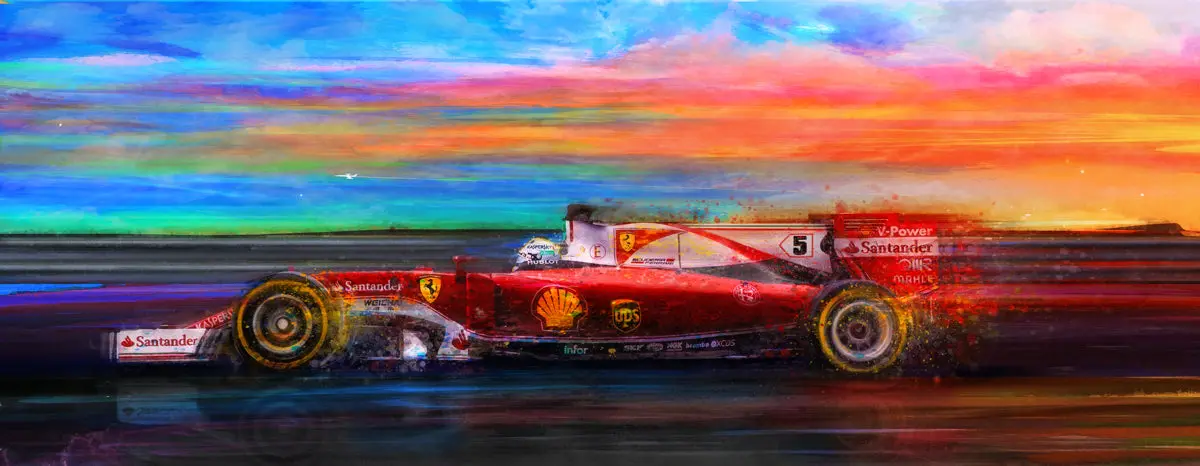 Ferrari F1 Sebastian Vettel 2016 Canvas Print 1