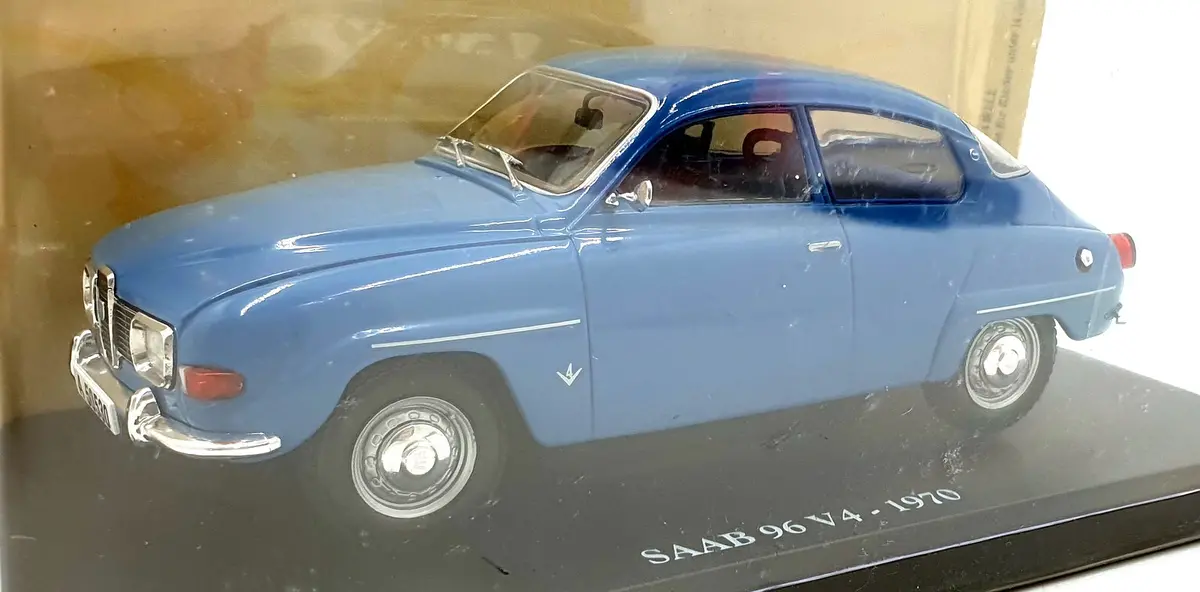 Altaya 1/24 Scale Diecast Ala0037 - 1970 Saab 96 Vc4 - Blue 1