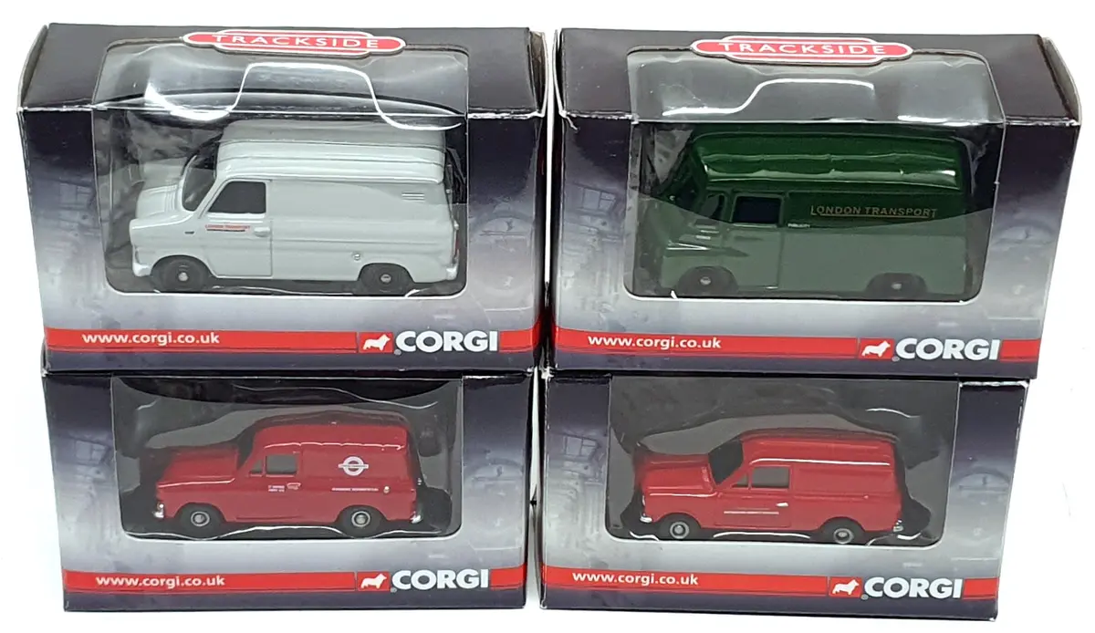 Corgi 1/76 Scale Lt1004 - London Transport Set Of 4 Vans Ford Bedford Morris 1