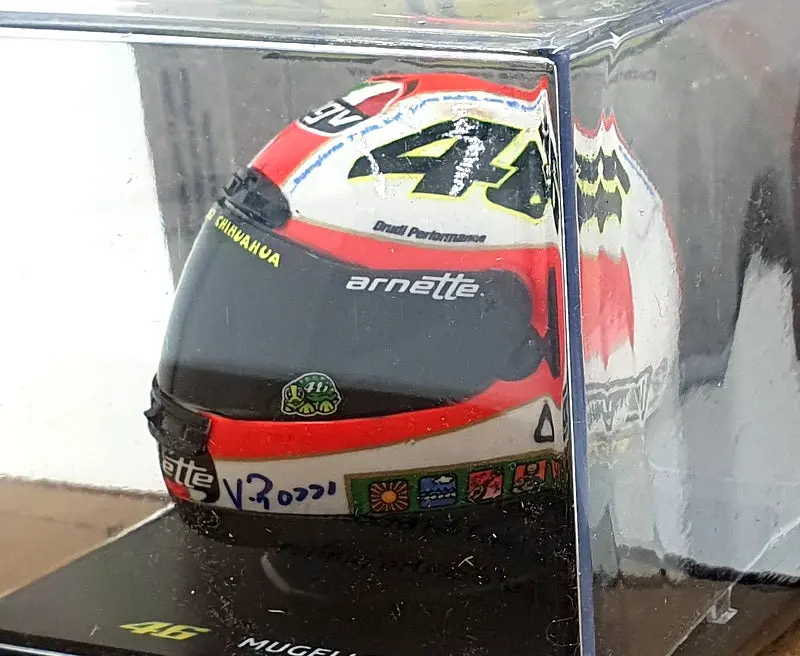 Altaya 1/5 Scale Mt9ala0028 Helmet Motogp Valentino Rossi Mugello 2002 #46 1