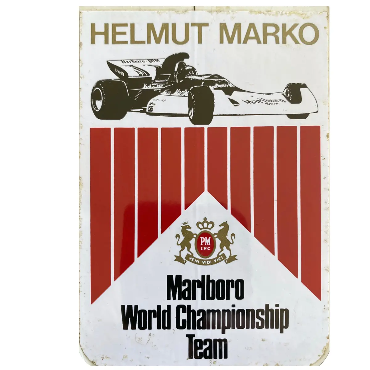 Marlboro Brm - Helmut Marko - Driver Sticker 1