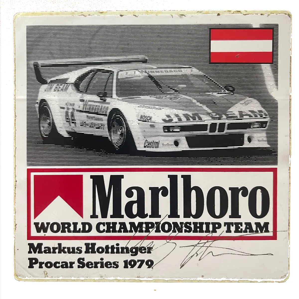 Marlboro-World-Championship-Team-Driver-Sticker- Markus Hottinger - Procar Series 1979 1