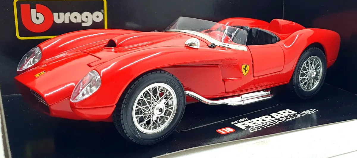 Burago 1/18 Scale Diecast 3007 - 1957 Ferrari 250 Testa Rossa - Red 1