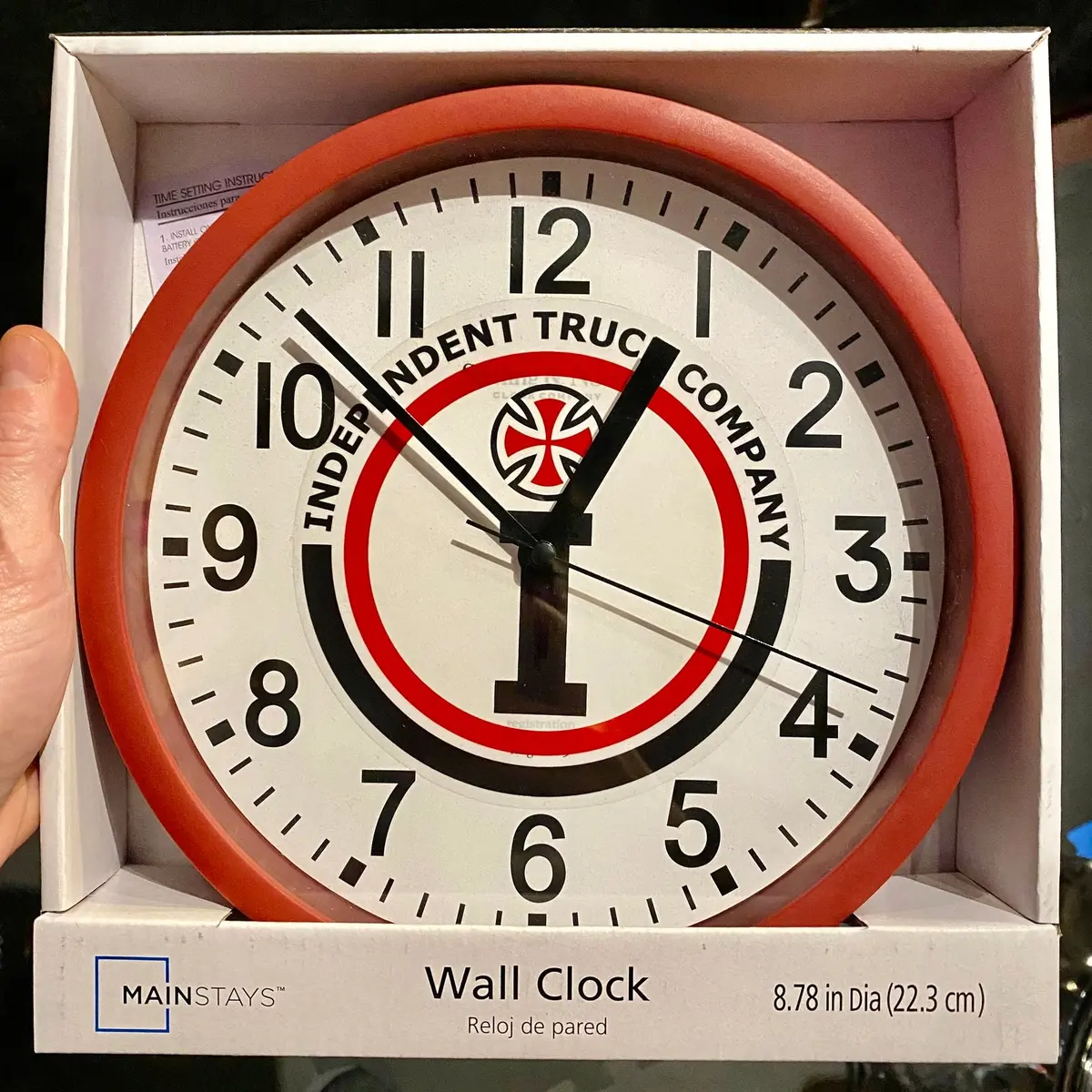Vintage Independent Sticker Clock 9” 1