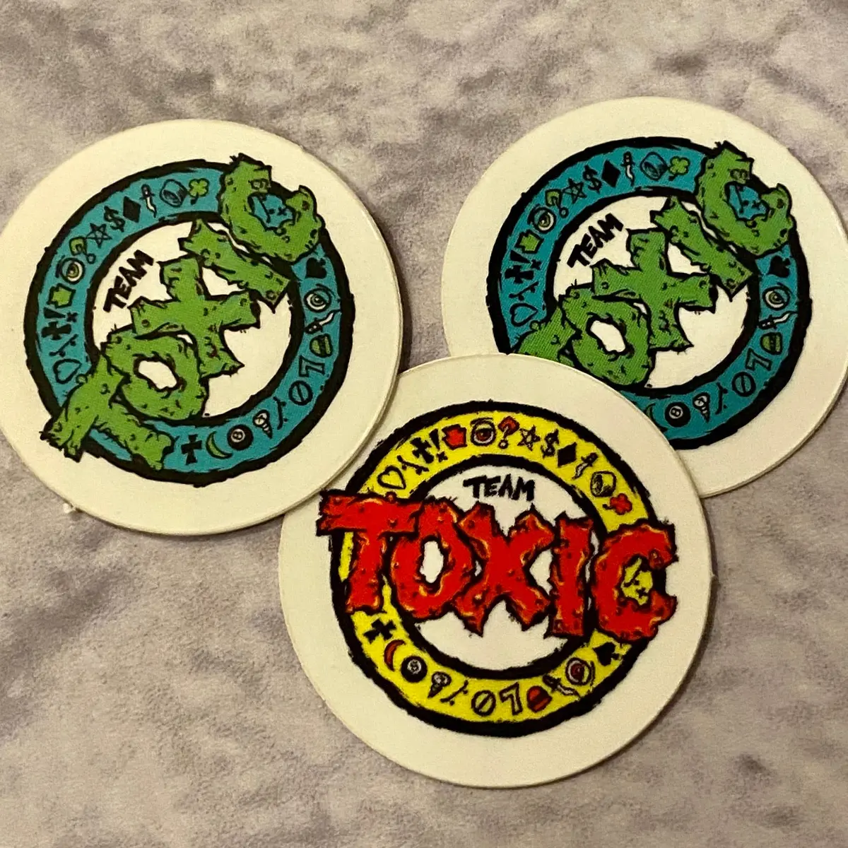 Team Toxic Tiny Stickers 1" (Pack Of 3) 1