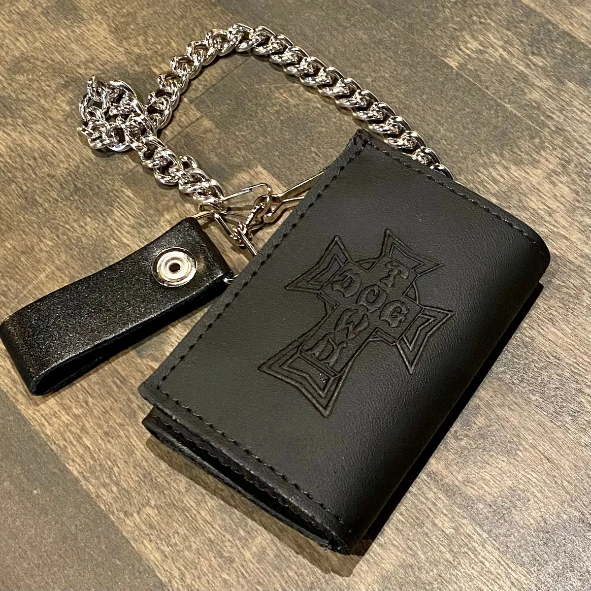 Dogtown Leather Tri-Fold Chain Wallet 1