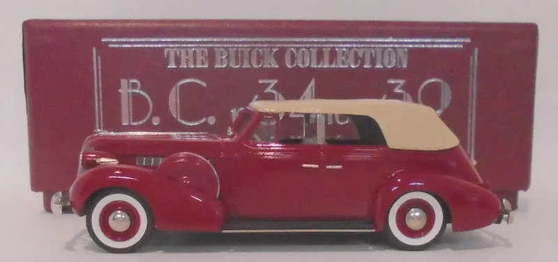 Brooklin Models 1/43 Scale Bc005 - 1937 Buick Phaeton Convertable 5-Pass Sandringham Maroon 1