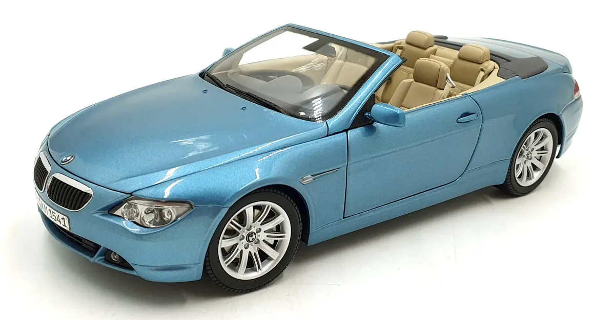 Kyosho 1/18 Scale Diecast 80 43 0 153 440 Bmw 6 Series Convertible - Blue 1