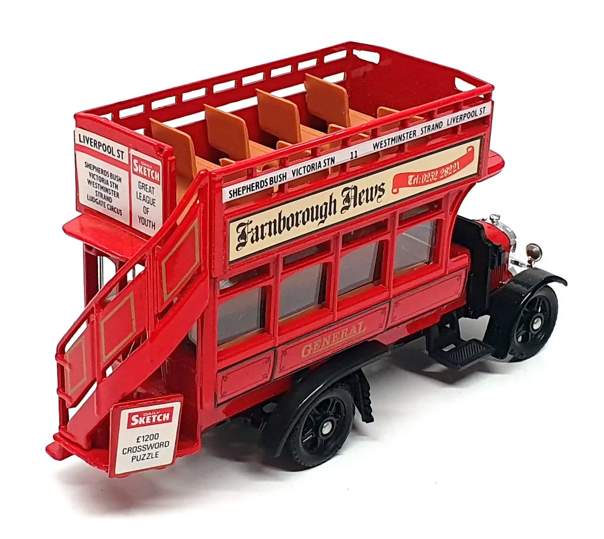 Corgi Appx 15Cm Long Diecast Tbc07g - Thornycroft Bus Reworked 2