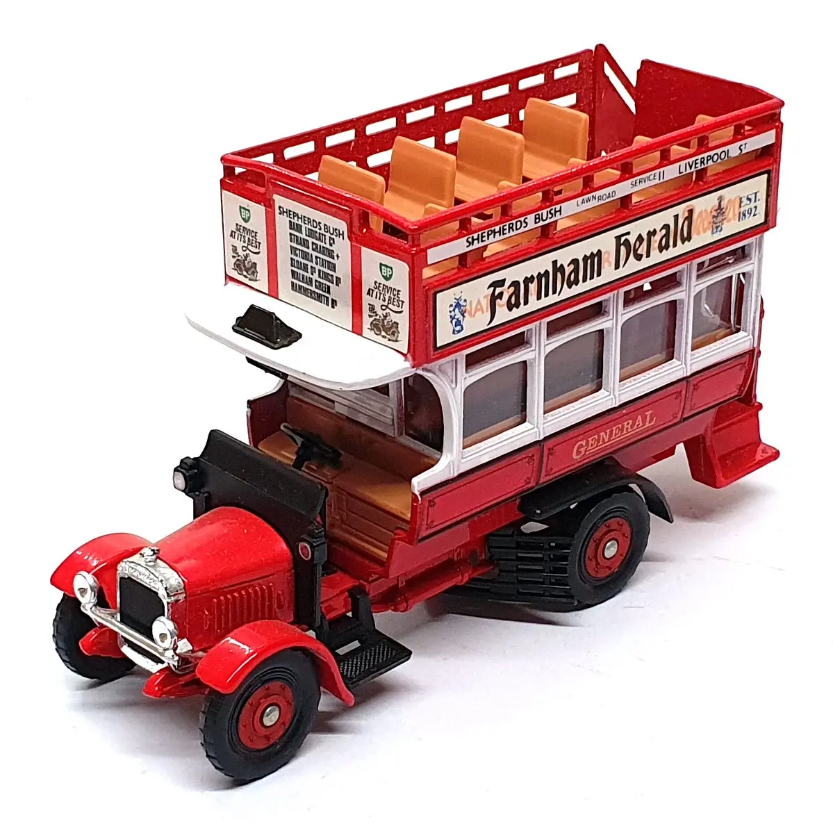 Corgi Appx 15Cm Long C858/1 - Thornycroft Bus Farnham Herald Reworked 1