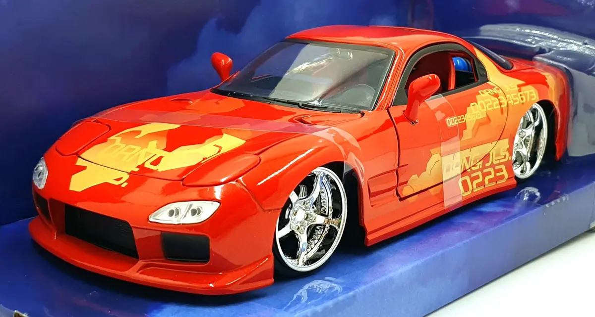 Jada 1/24 Scale 30747 - Fast & Furious Orange Jls Mazda Rx-7 1